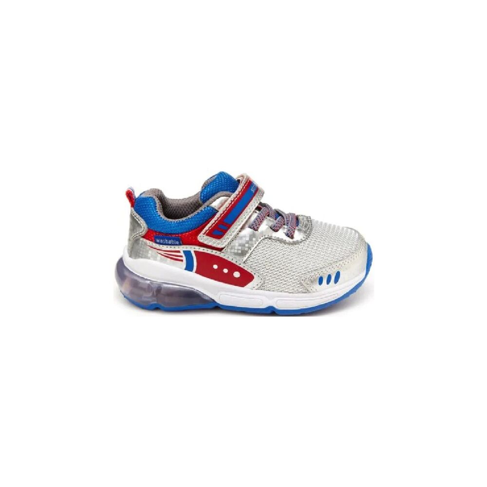 NEW Stride Rite Kid M2P Blast Off Silver Light Up Active Running Sneakers - Picture 3 of 7